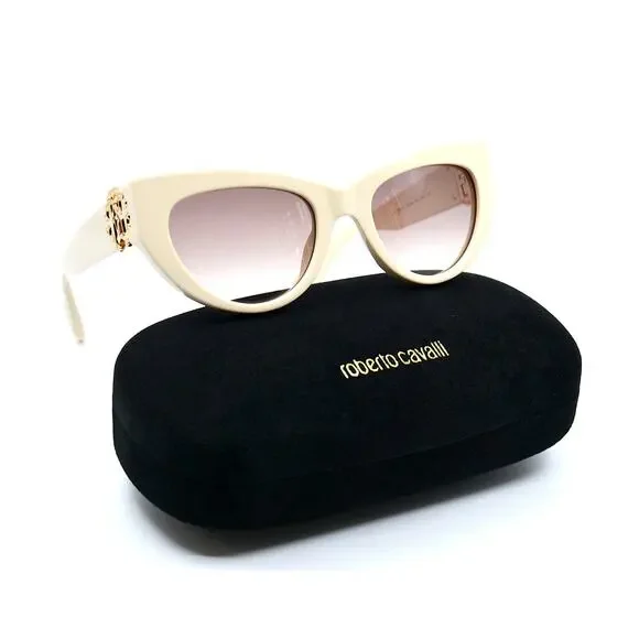 ROBERTO CAVALLI SRC017M IVORY PURPLE GRADIENT AUTHENTIC SUNGLASSES - Picture 7 of 16